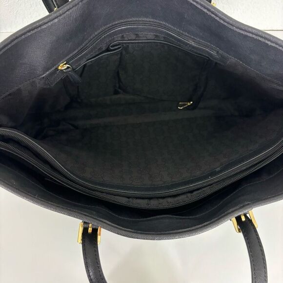 Michael Kors Black Large Leather Tote Bag - Picture 7 of 9